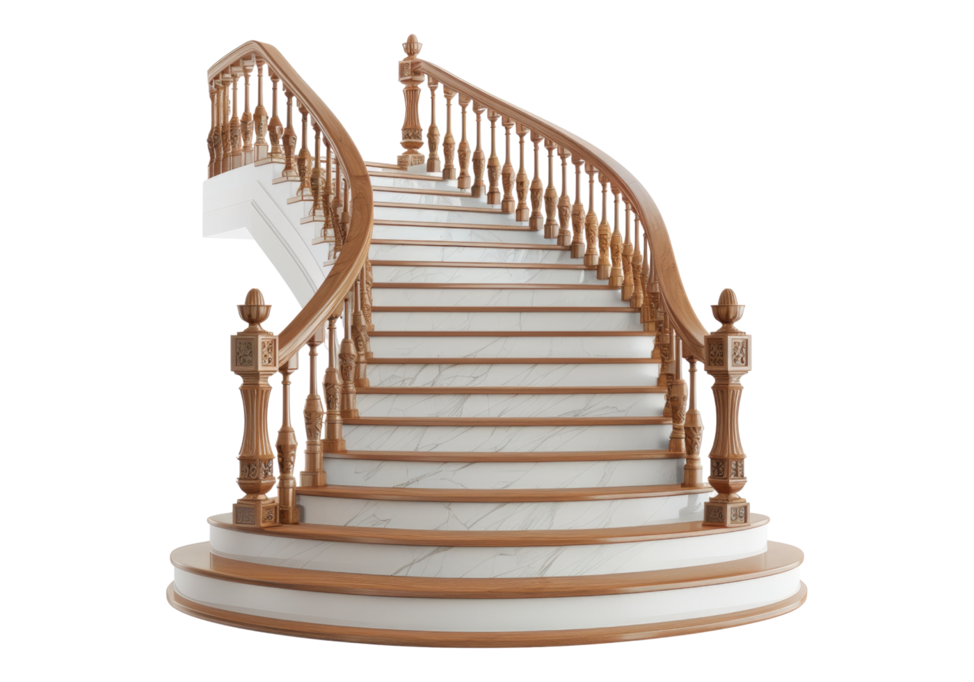 Staircase isolated on transparent background. png