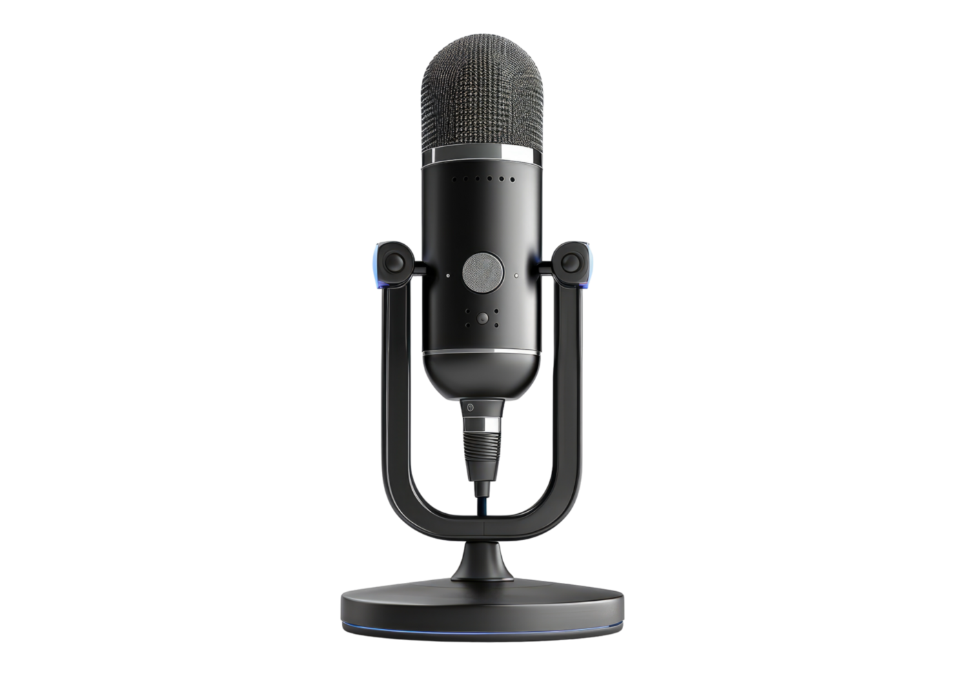 Podcast mic isolated on transparent background. png
