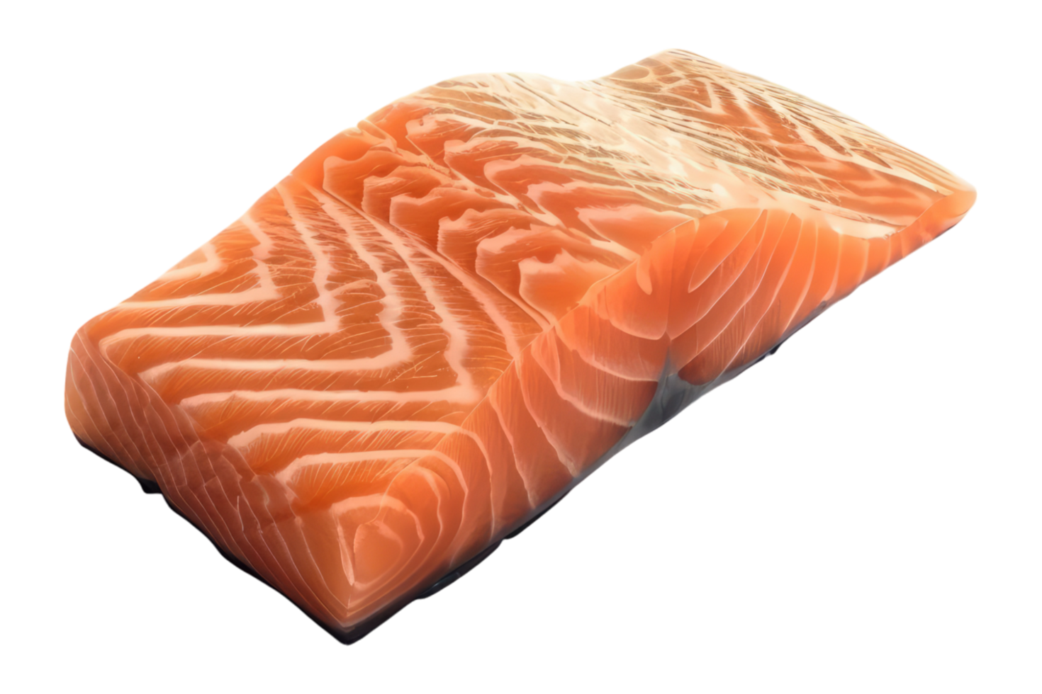 Raw salmon fish isolated on transparent background. png