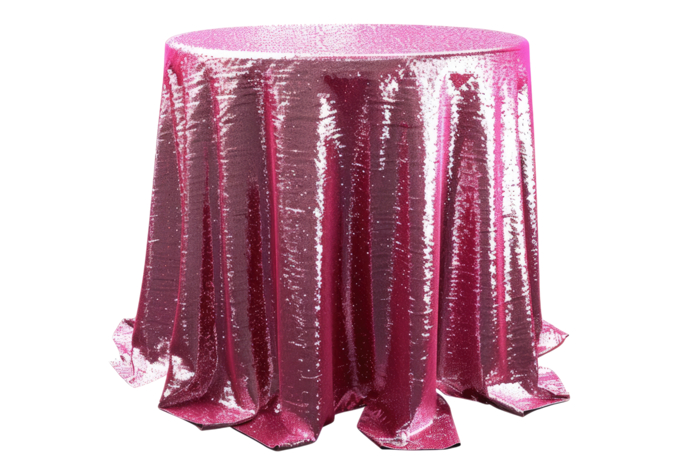Sequin shiny table cloth isolated, transparent background, , cutout. png