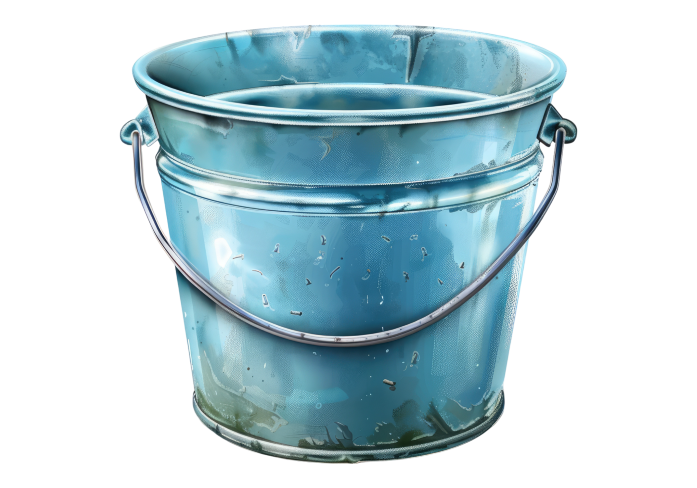 Little hydro bucket isolated, transparent background, , cutout. png