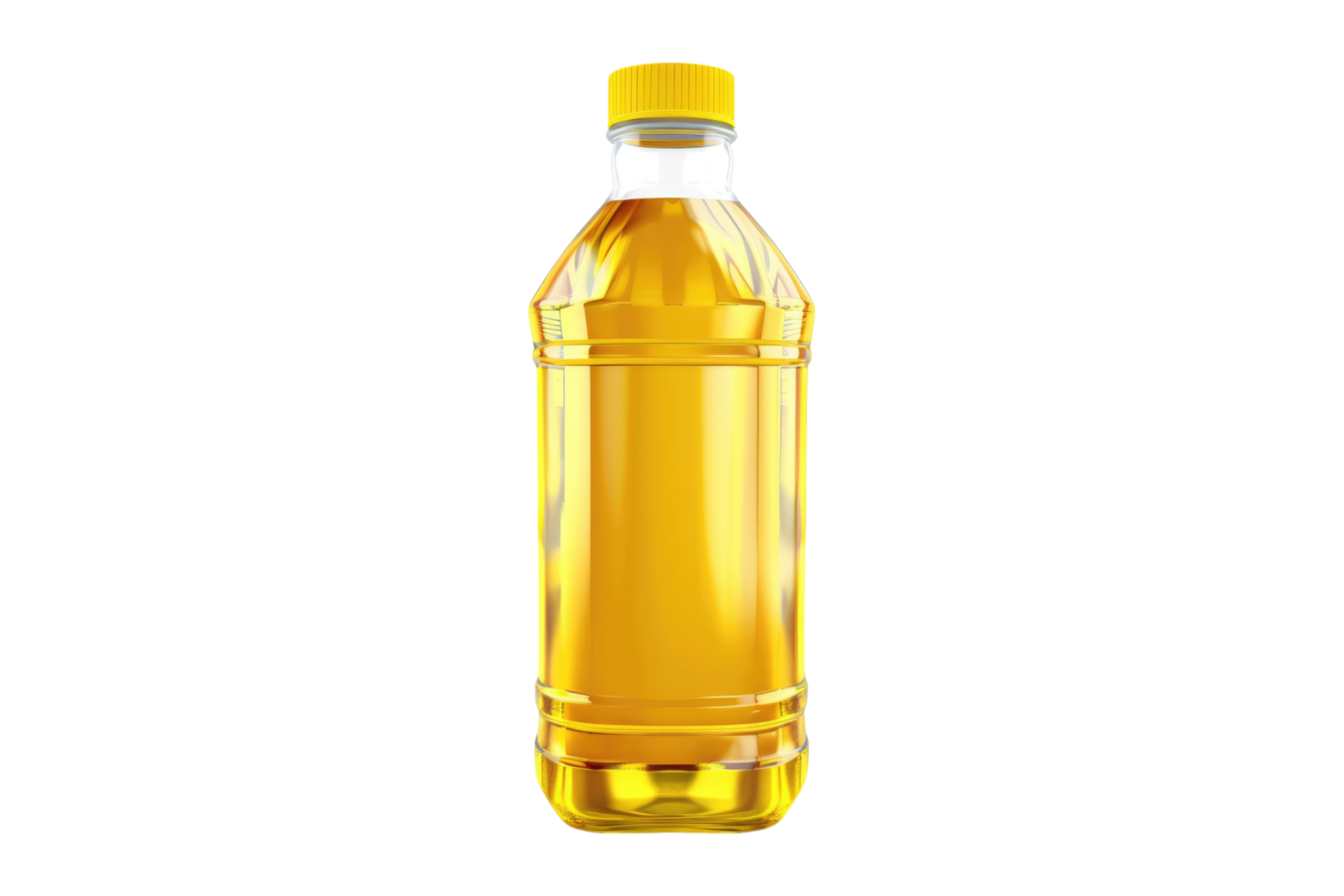 Cooking oil in plastic bottle isolated on transparent background. png