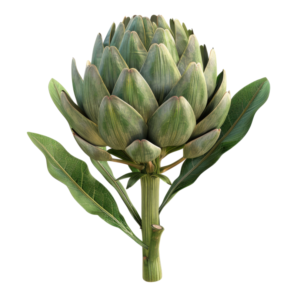 Artichoke plant flower Isolated on transparent background. png