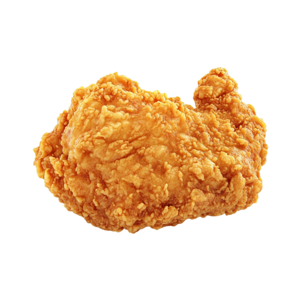 Golden-Brown Chicken Nugget with Textured on Transparent background png