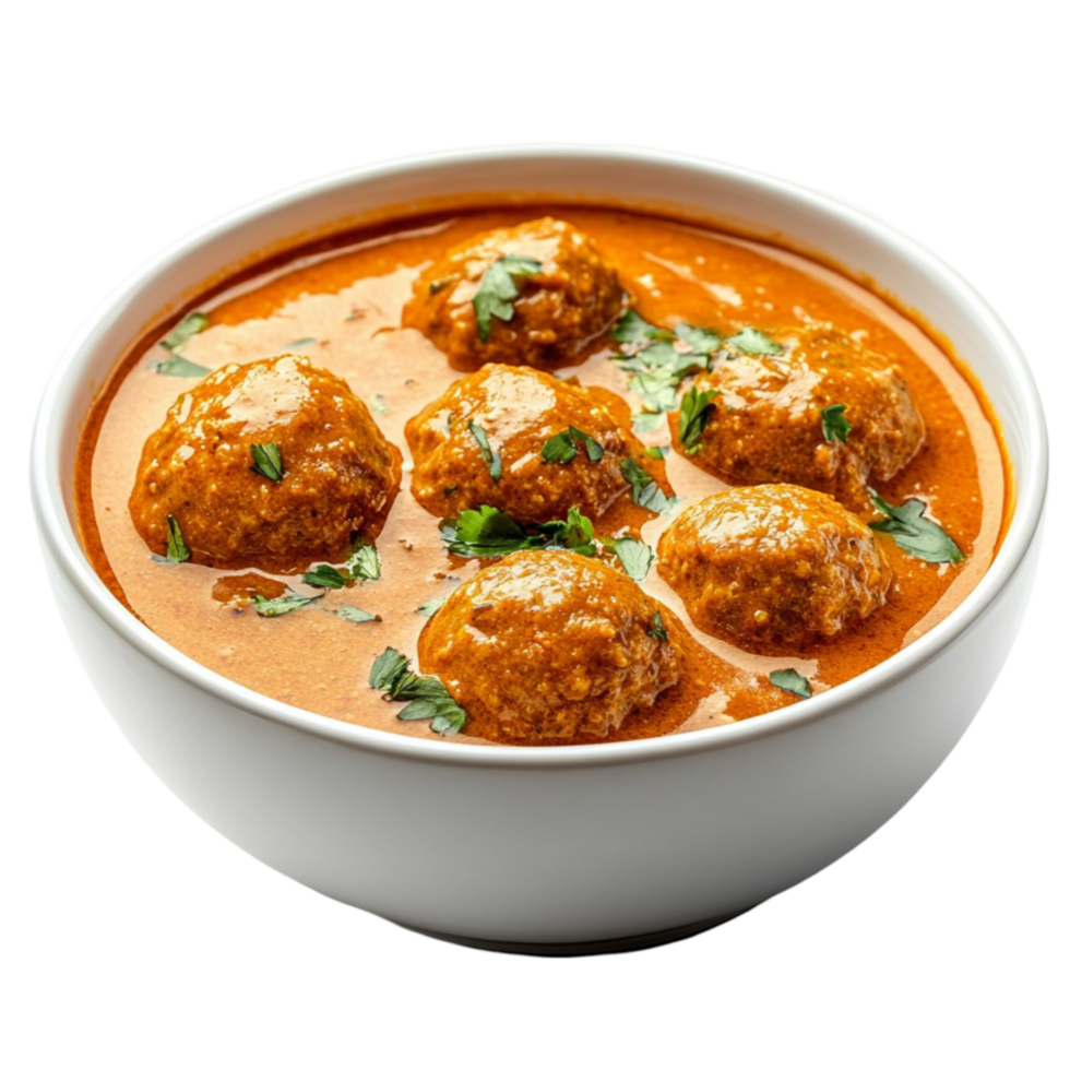 Bowl of Light Orange Tomato Soup on Transparent background png