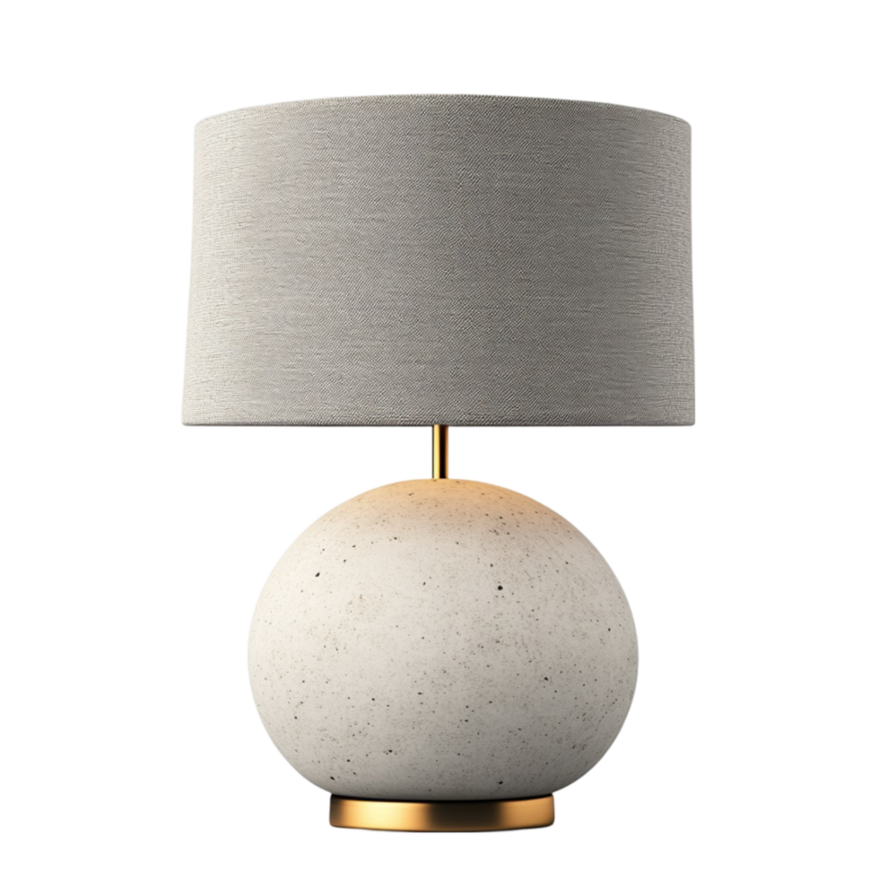 Modern Floor Lamp with Gray Shade AI-GeneratIive png