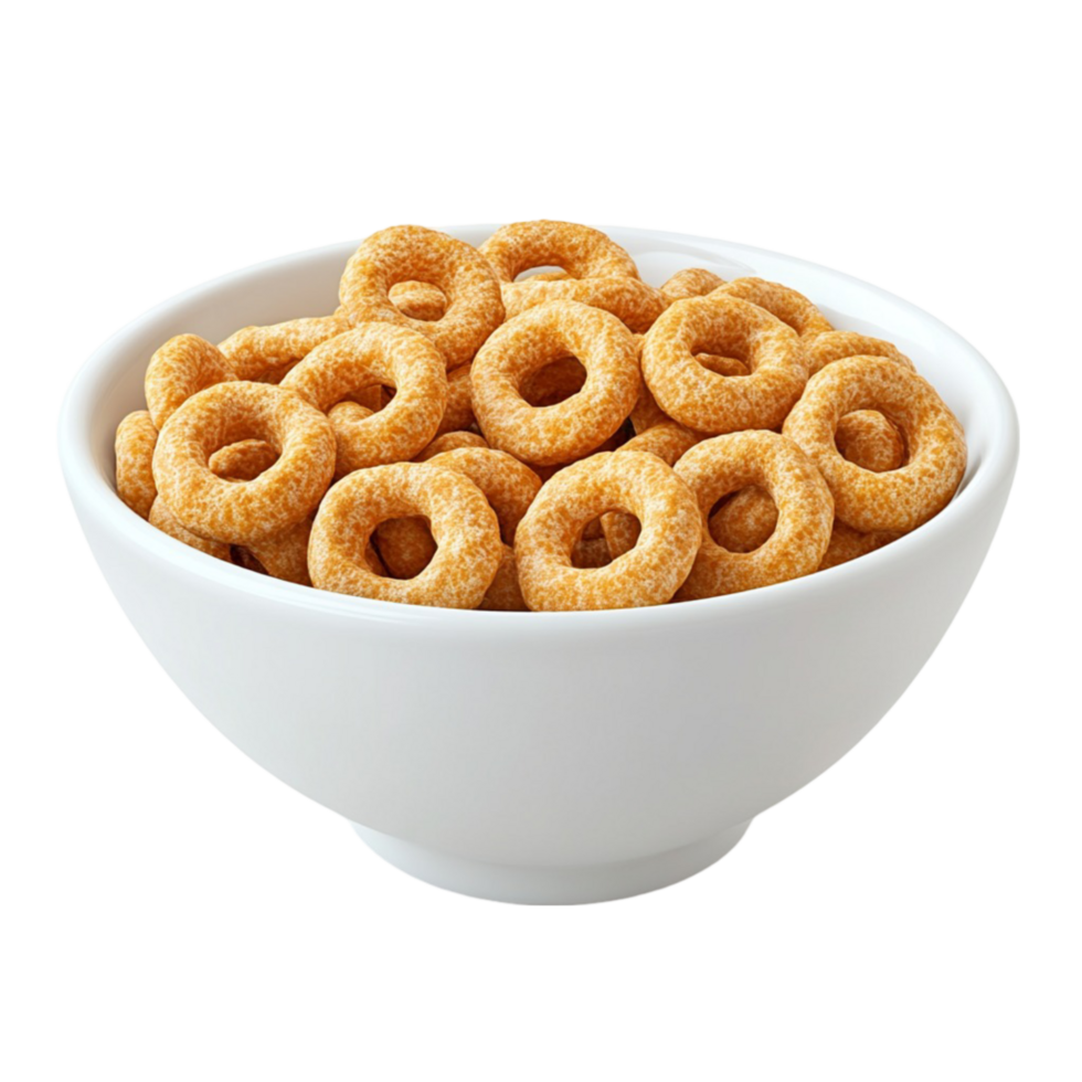 White Bowl Filled with Golden Brown on Transparent background png