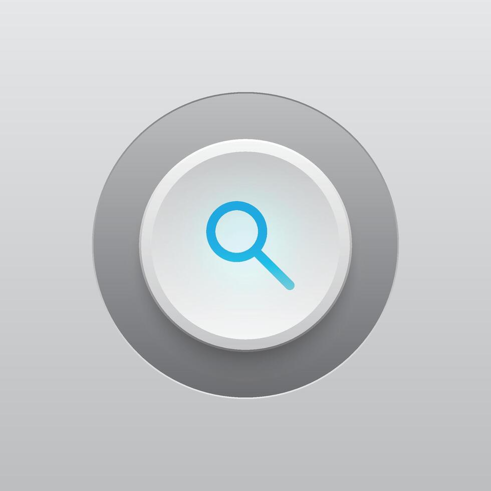 Search Modern Button and LED Light vector