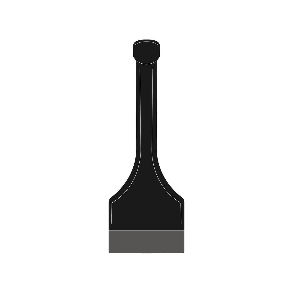 Stone Masons Chisel with a wide edge and Big Head vector
