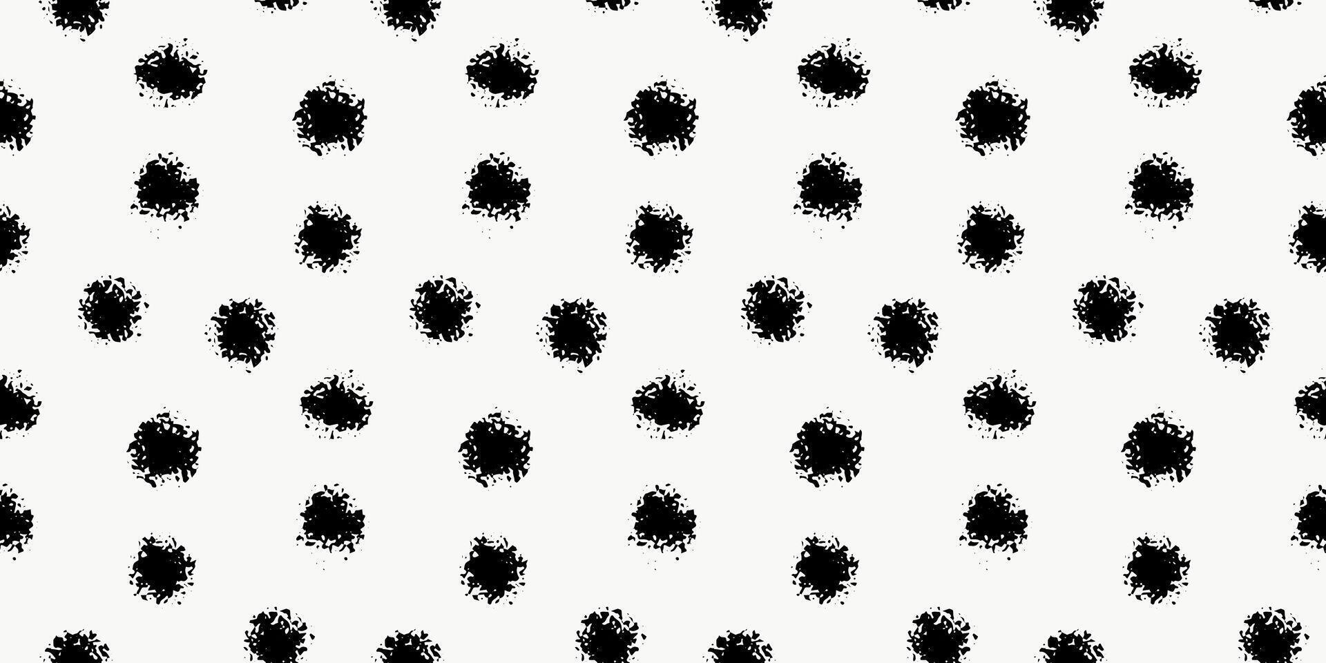 Seamless pattern with various doodle hand drawn dots on light background. Cute textured brush strokes, wrapping paper. vector