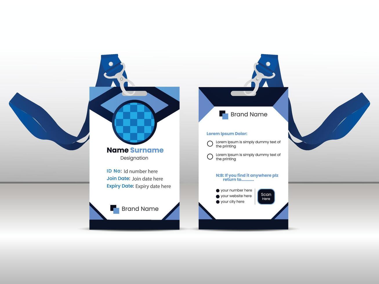 Identity card template design vector