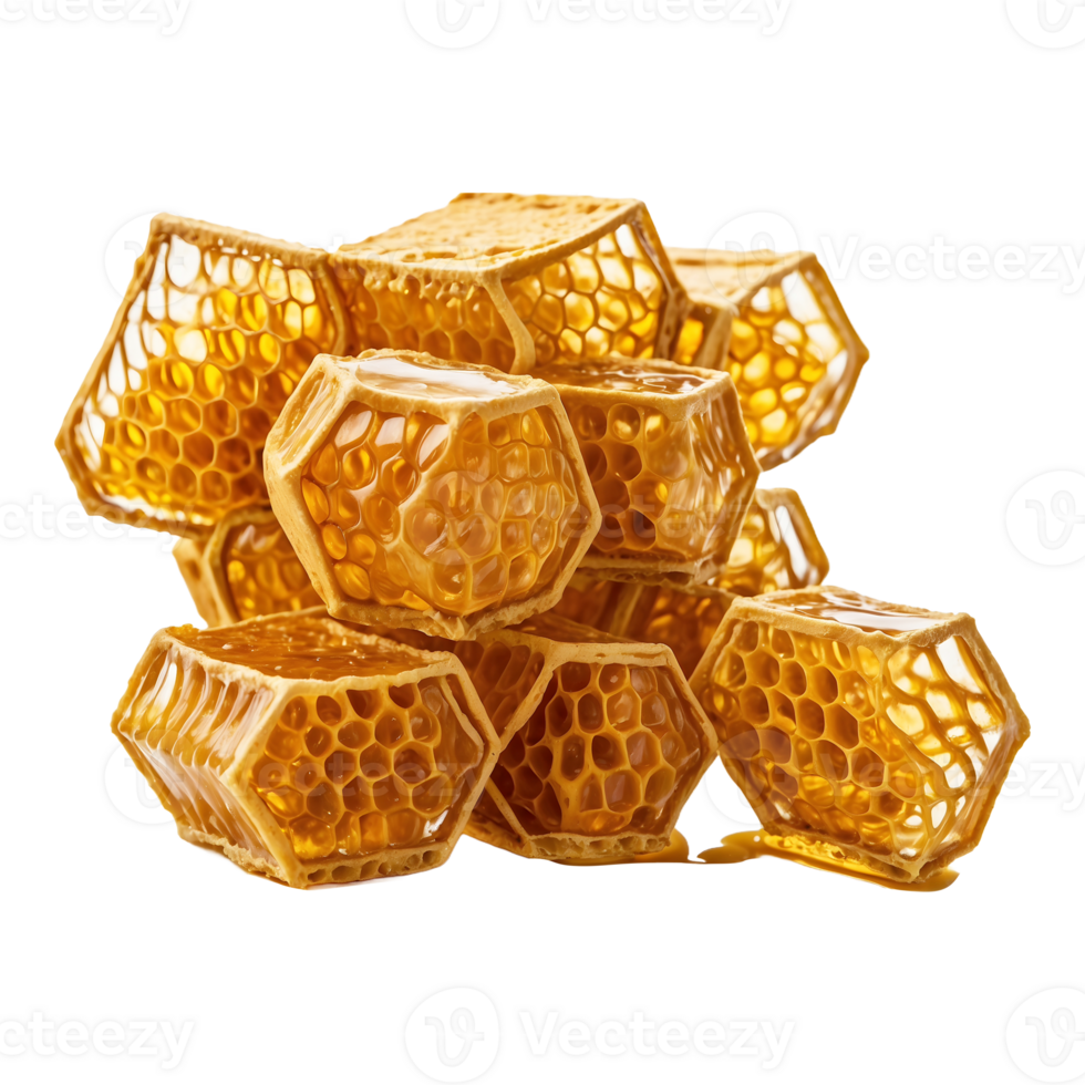 Delicious Honeycomb Isolated on Transparent Background for Marketing Use png