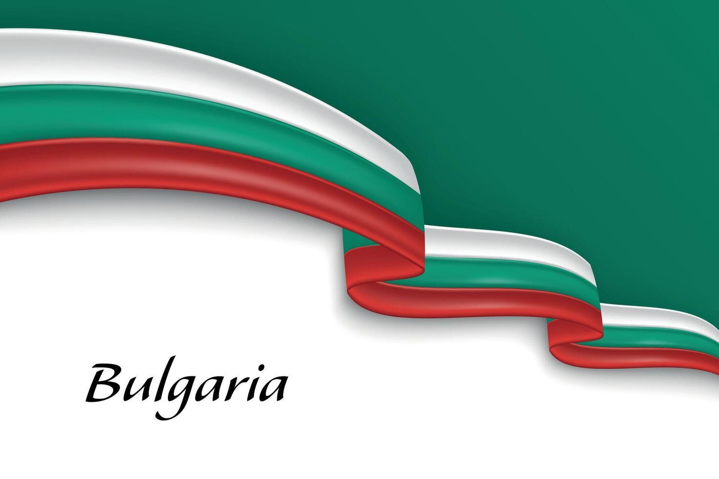 Waving ribbon with flag of Bulgaria vector