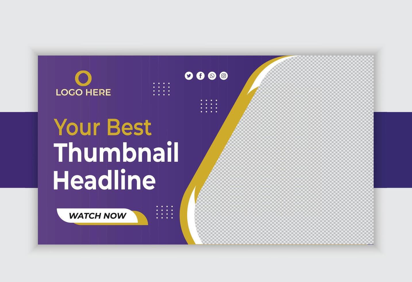 Youtube thumbnail or web banner template for business vector