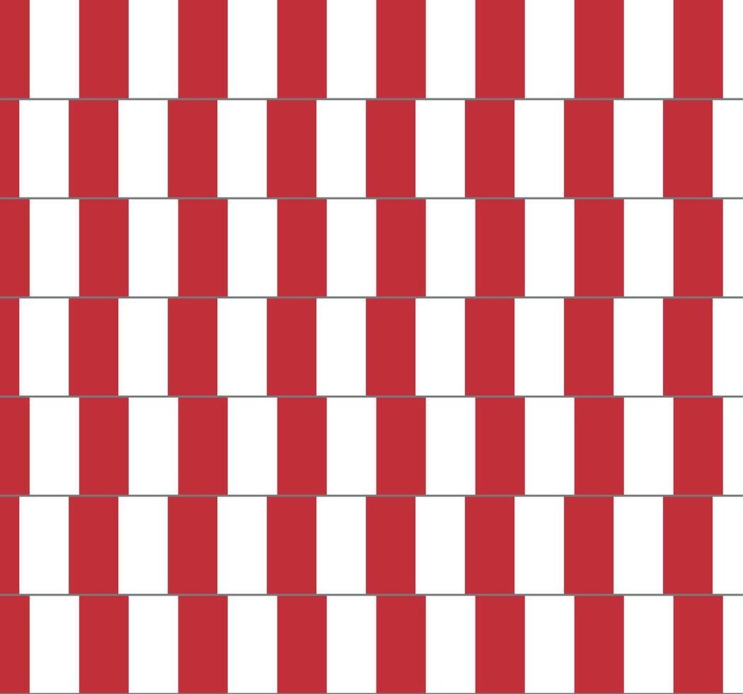 Black and Red Cafe Wall Illusion Pattern vector