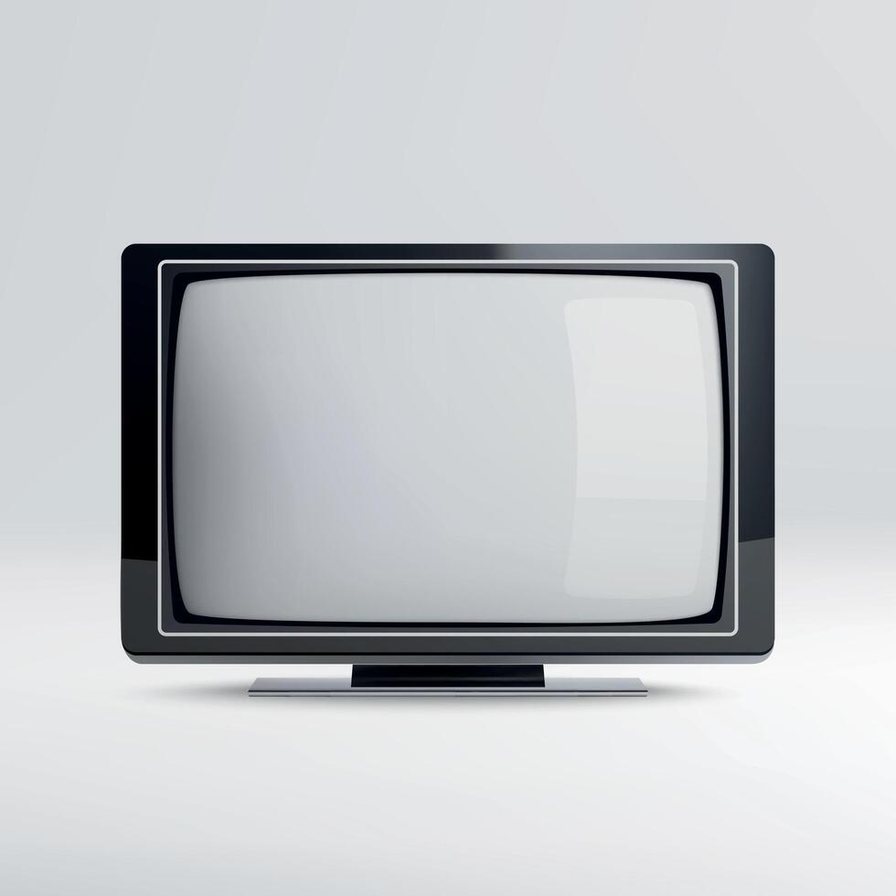 Retro Television with Blank Screen Isolated vector