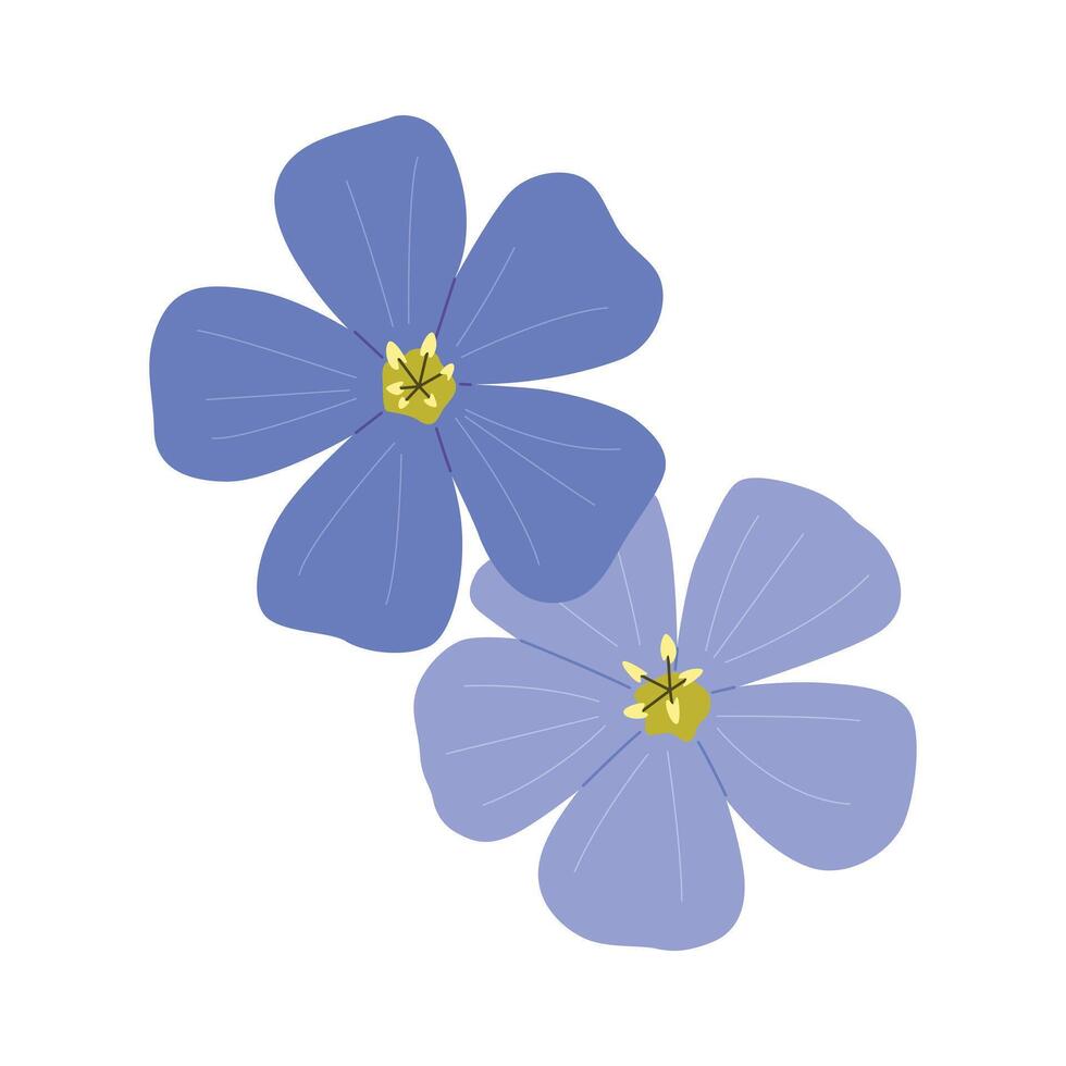 BEAUTIFUL BLUE PURPLE FLOWER vector