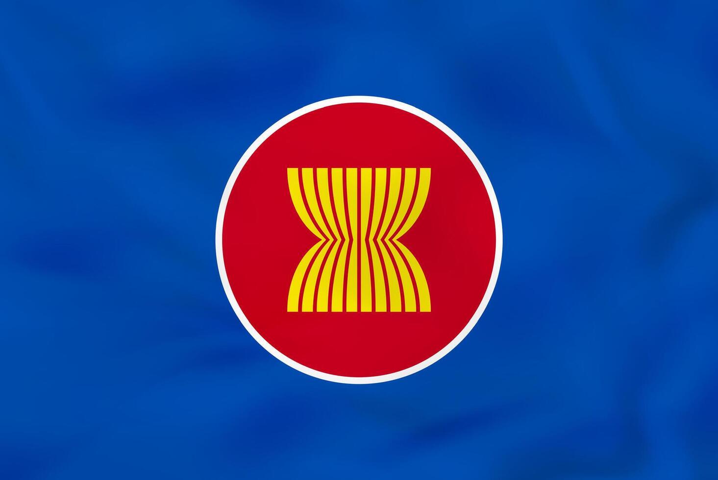 ASEAN waving flag. ASEAN national flag background texture. vector
