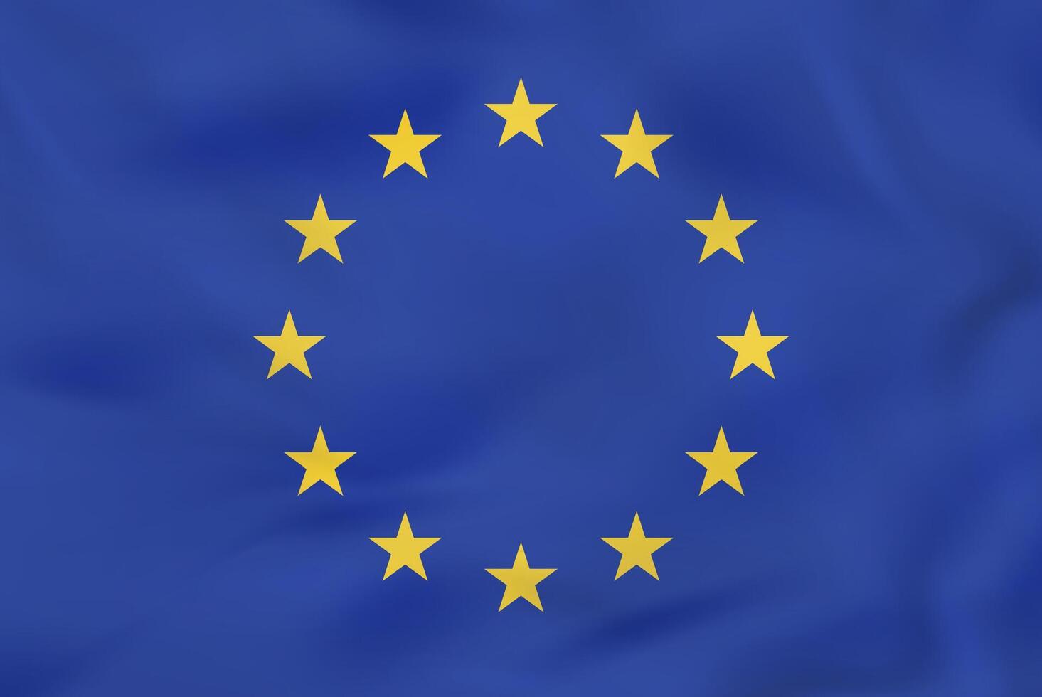 European Union waving flag. European Union national flag background texture. vector