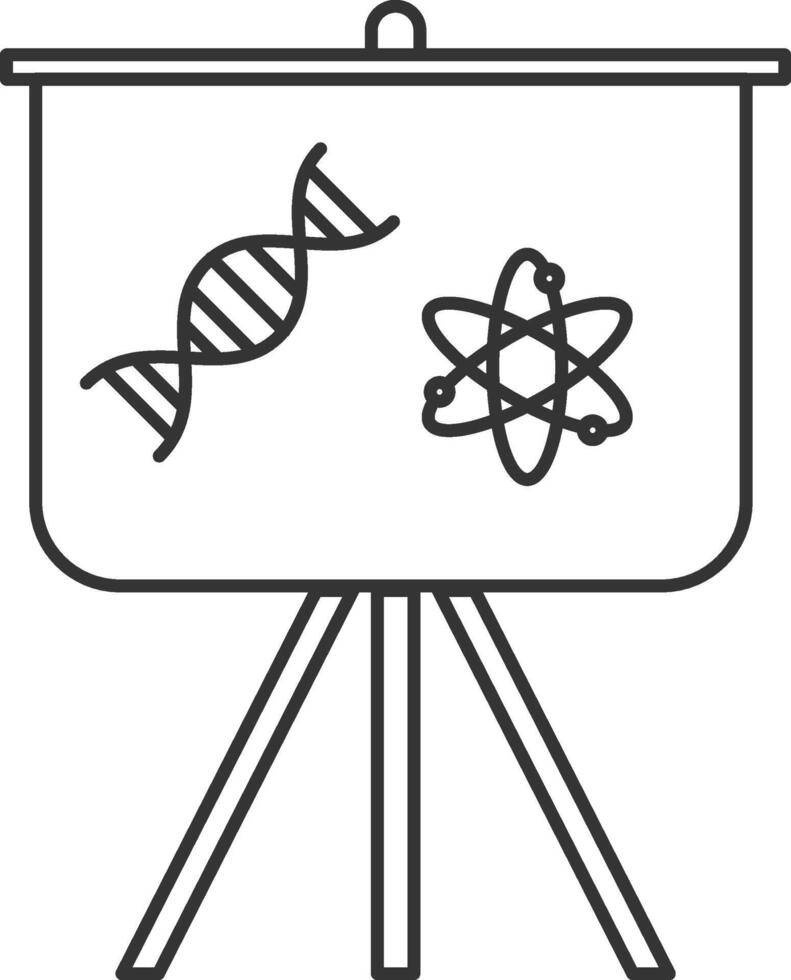 Biotechnology presentation icon outline style vector