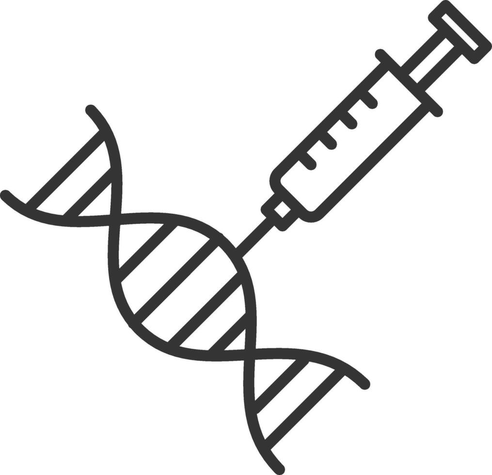 Biotechnology modification icon outline style vector