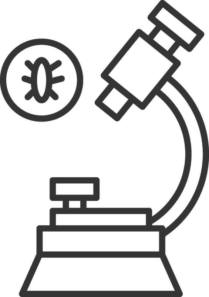 Microscope icon outline style vector