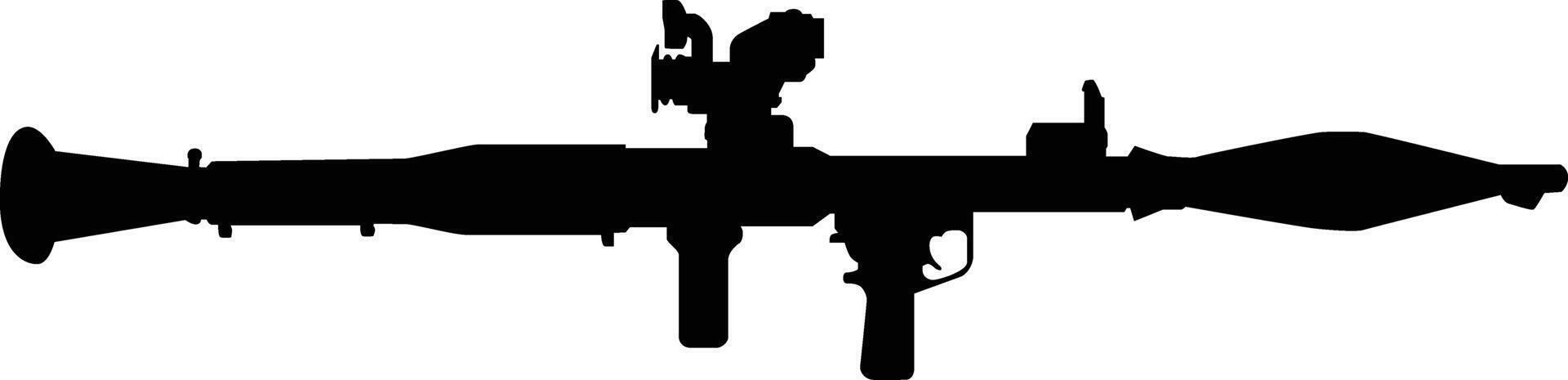 RPG launcher silhouette illustration vector