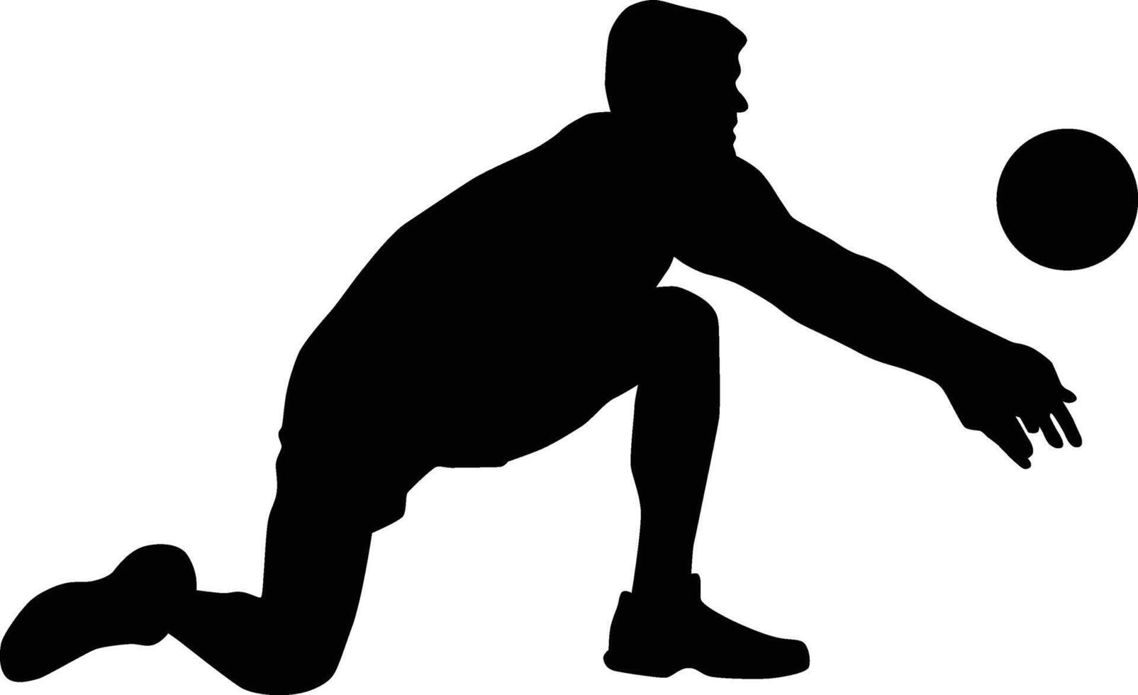 Volleyball player receive ball pose vector