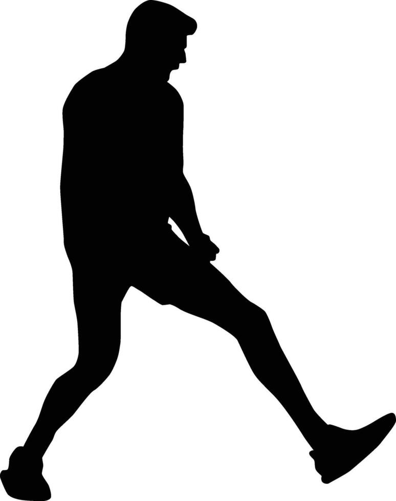 Men volleyball player happy for scoring vector