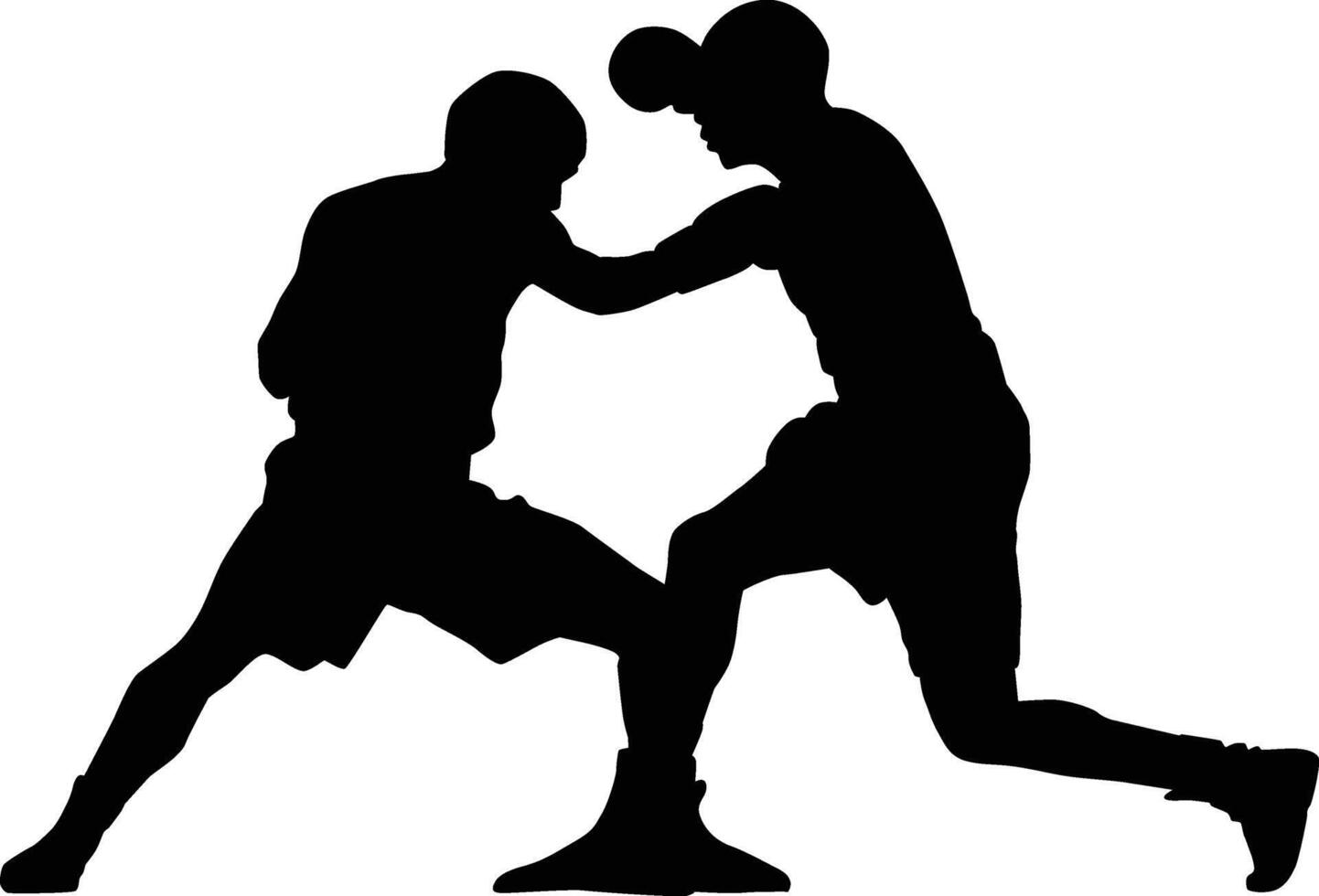 Boxing uppercut silhouette vector