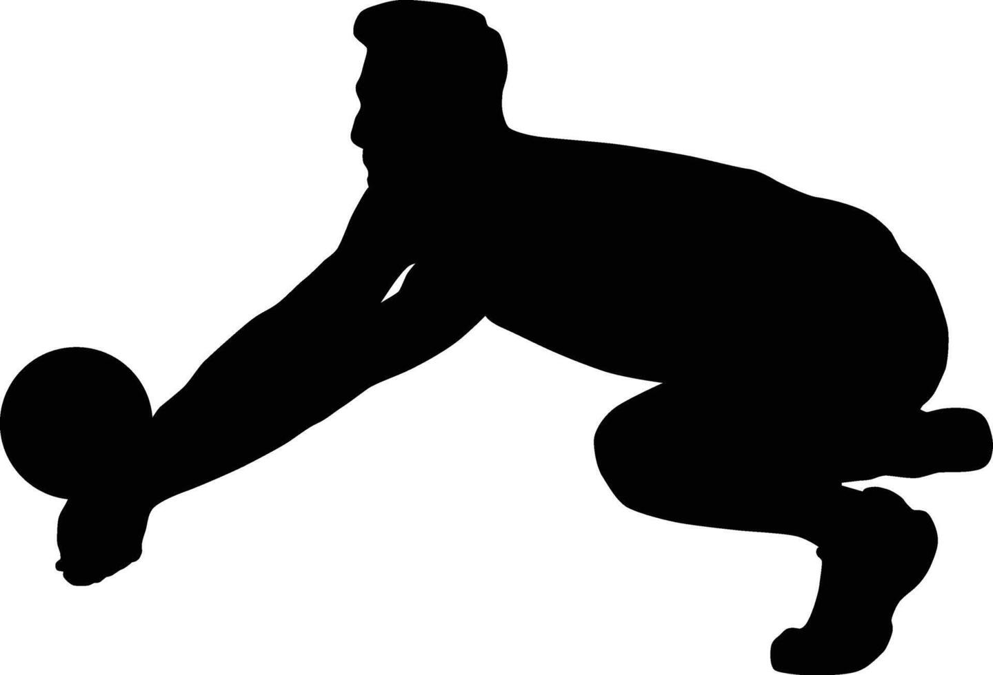 Silhouette of volleyball player vector