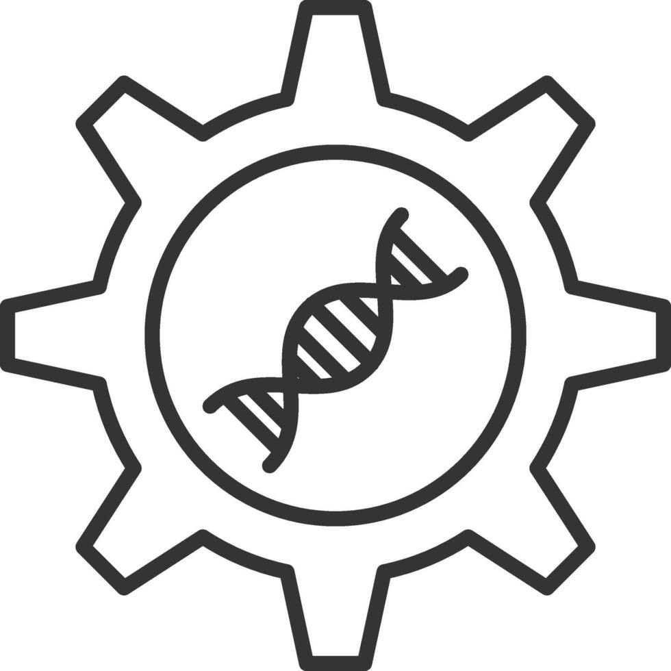 Biotechnology setting icon outline style vector