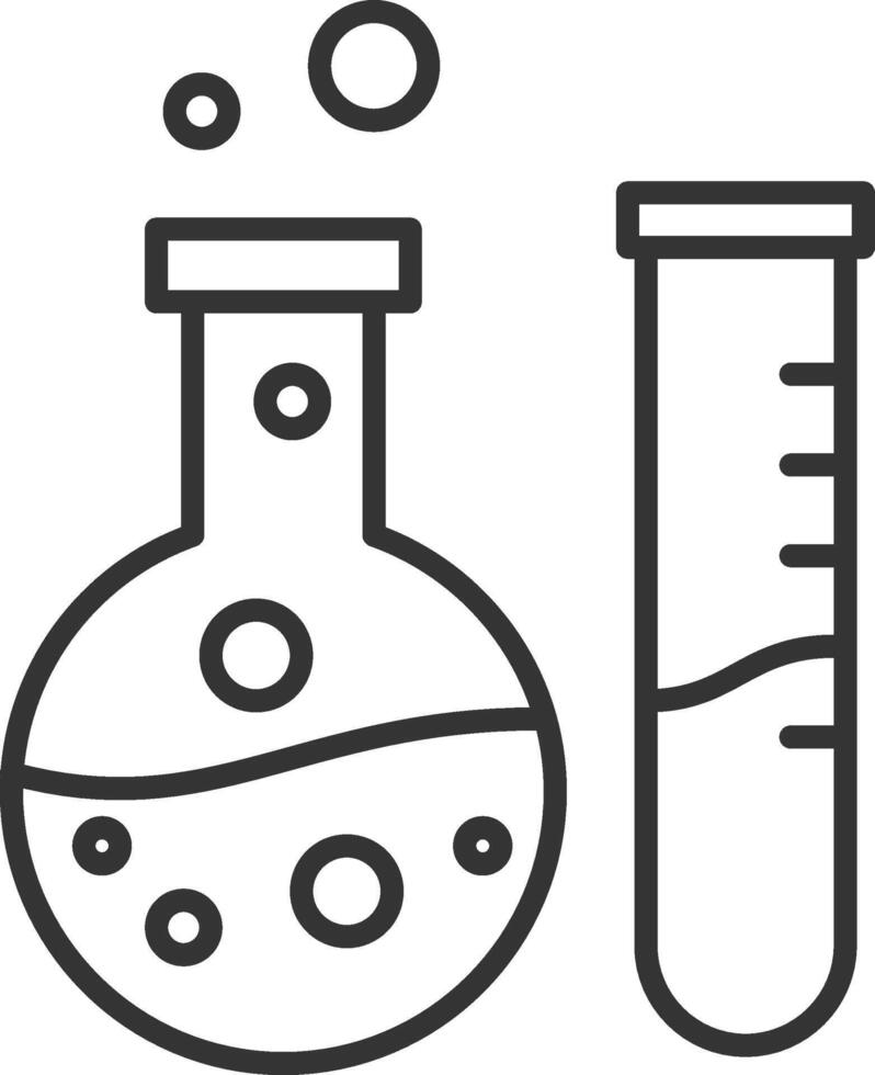 Biotechnology lab icon outline style vector