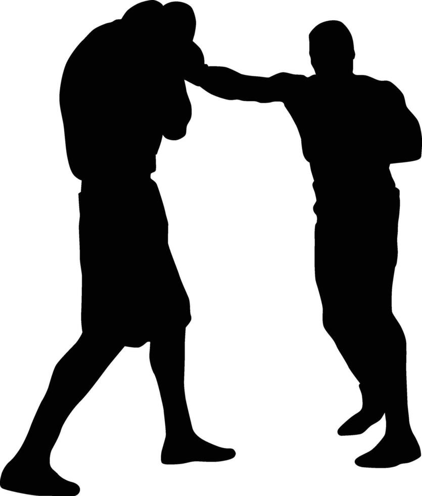 People boxing punch illustration vector