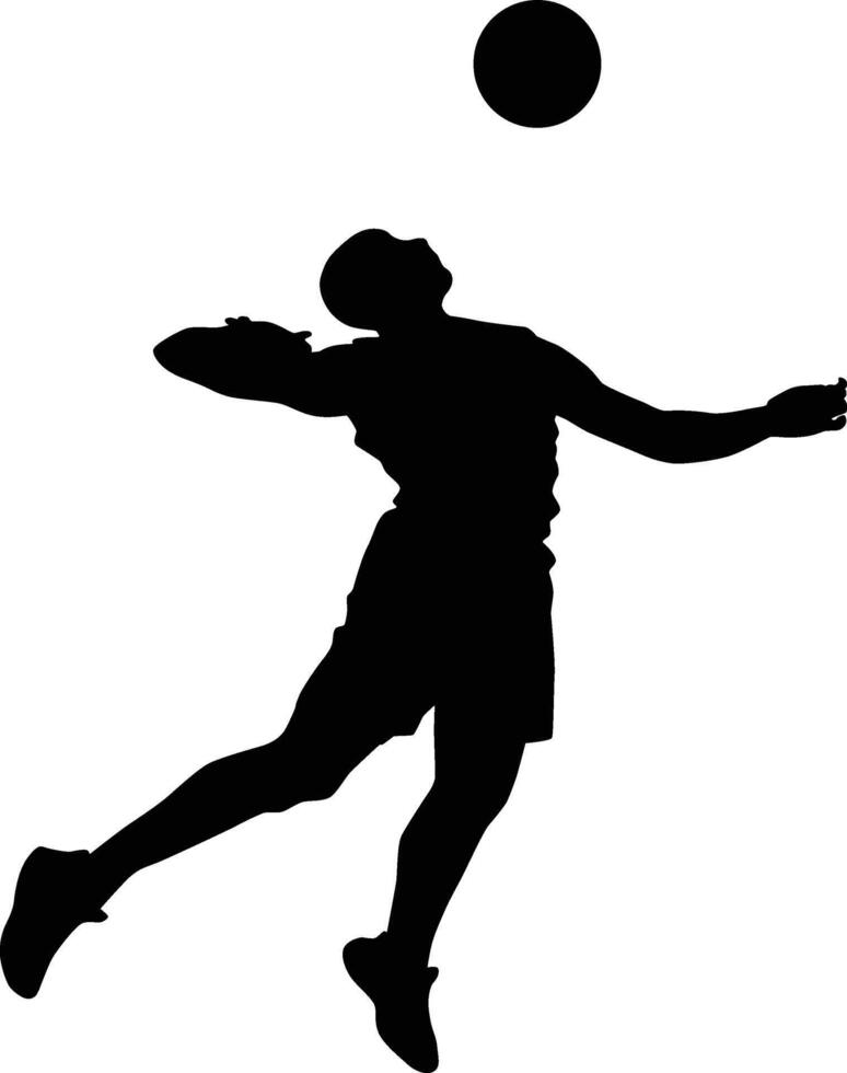 Volleyball men player silhouette vector