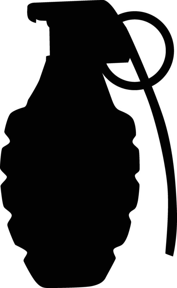 Silhouetet of grenade illustration vector