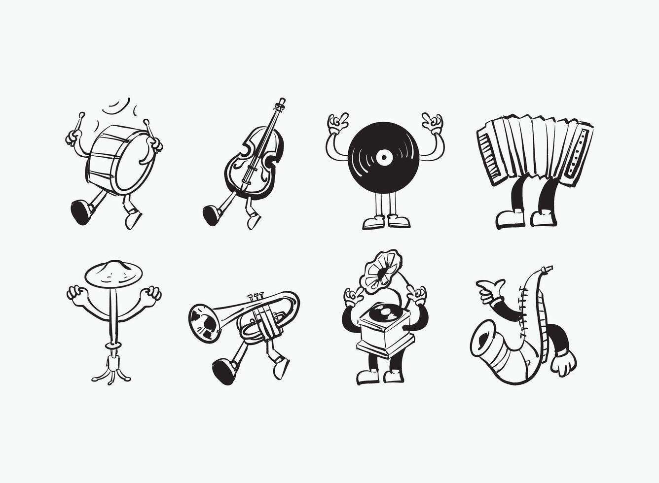 Music Mascot Instrument vector