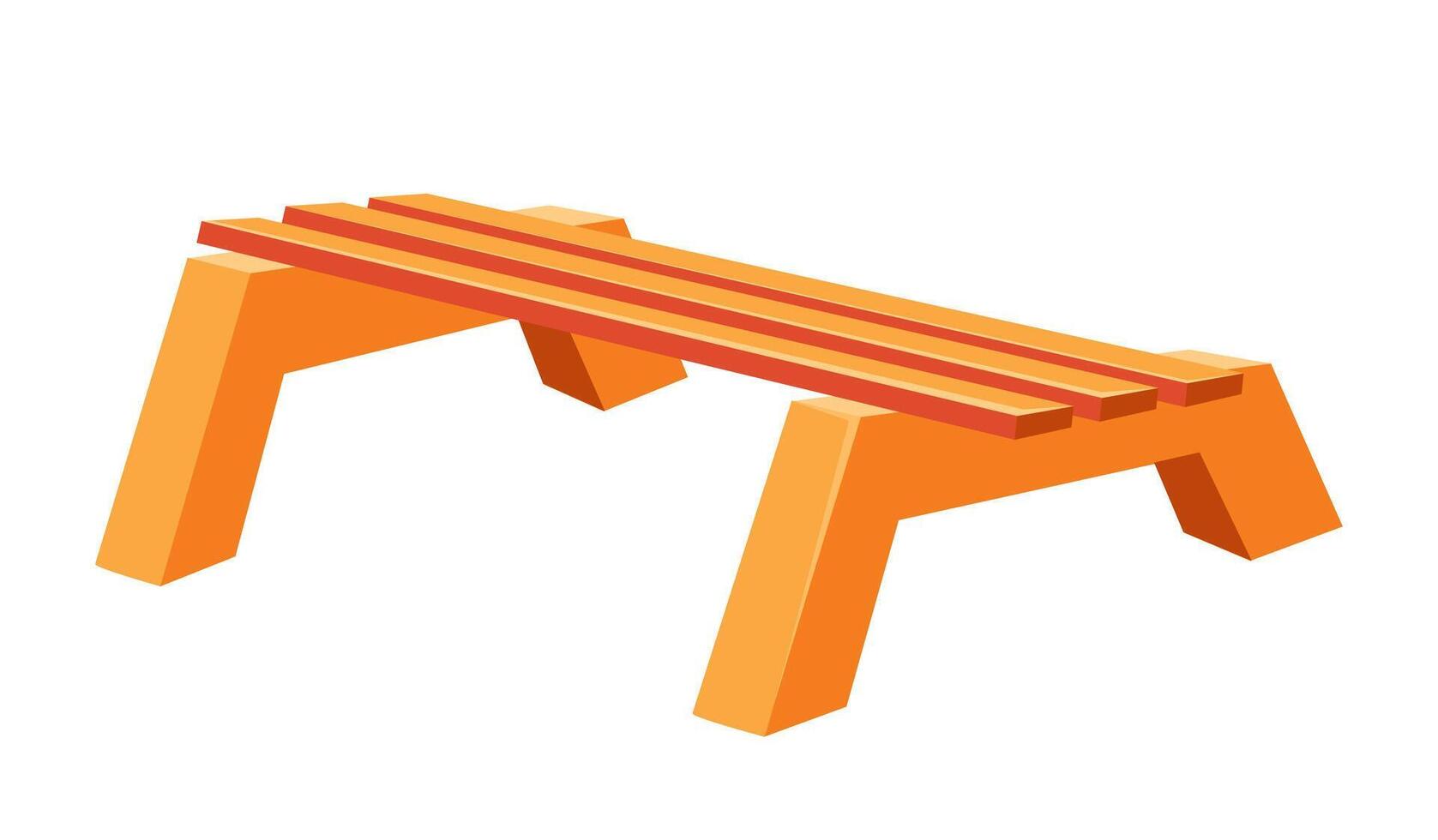 Modern bench flat illustration with simple design and vibrant colors suitable for urban settings and outdoor environments this illustration showcases a contemporary seating option vector