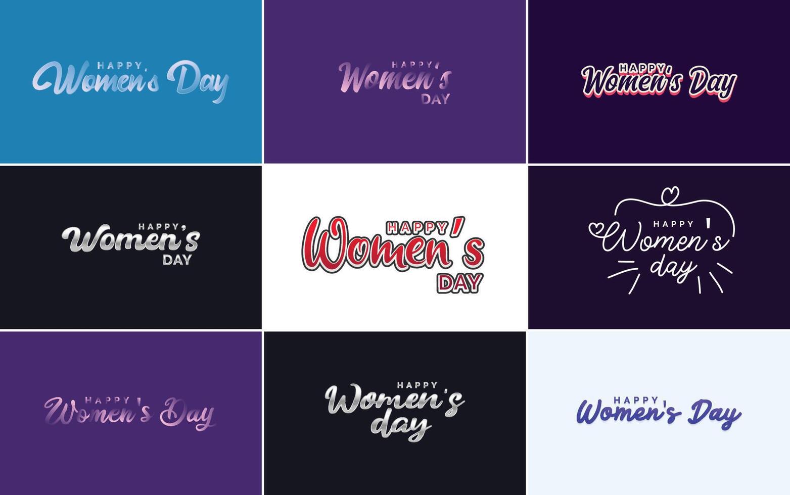 International Women s Day banner template with a gradient color scheme and a feminine symbol element illustration vector
