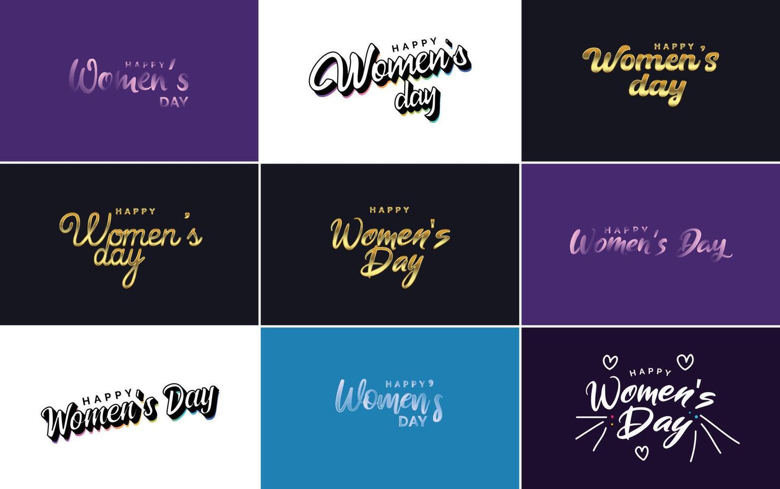 International Women s Day banner template with a gradient color scheme and a feminine symbol element illustration vector