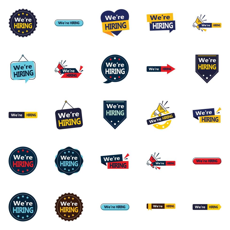 25 We re Hiring element Elements to Help You Find the Right Candidates vector