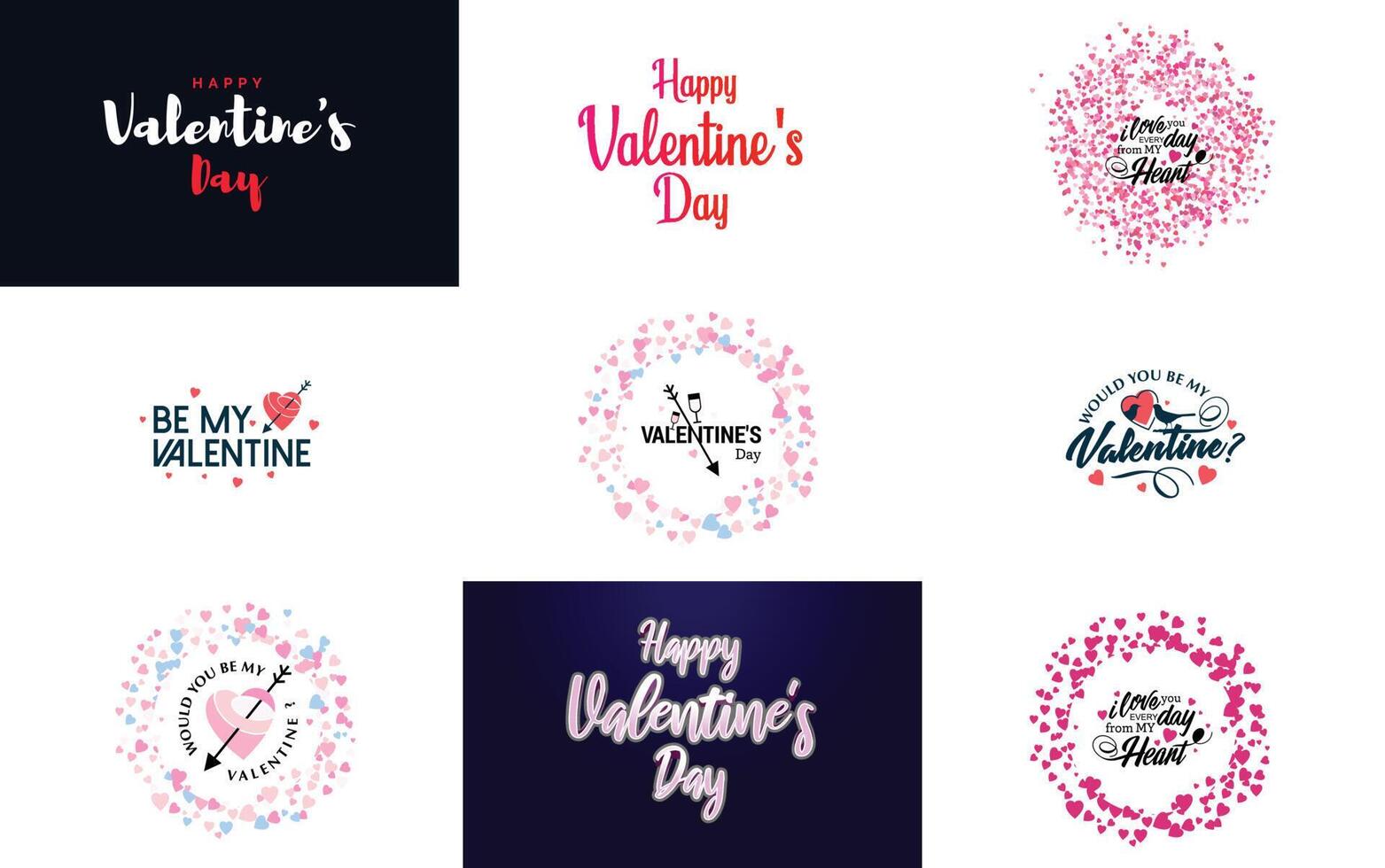 Be My Valentine Valentine s holiday lettering for greeting card vector