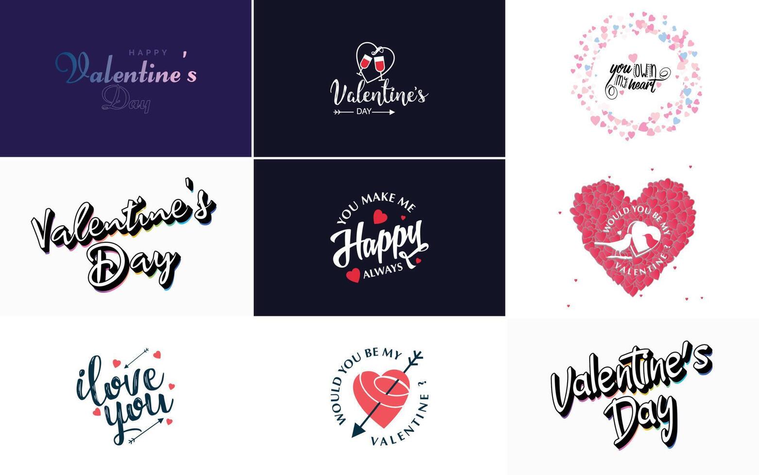 I Love You hand drawn lettering and calligraphy with a heart design suitable for use as a Valentine s Day greeting vector