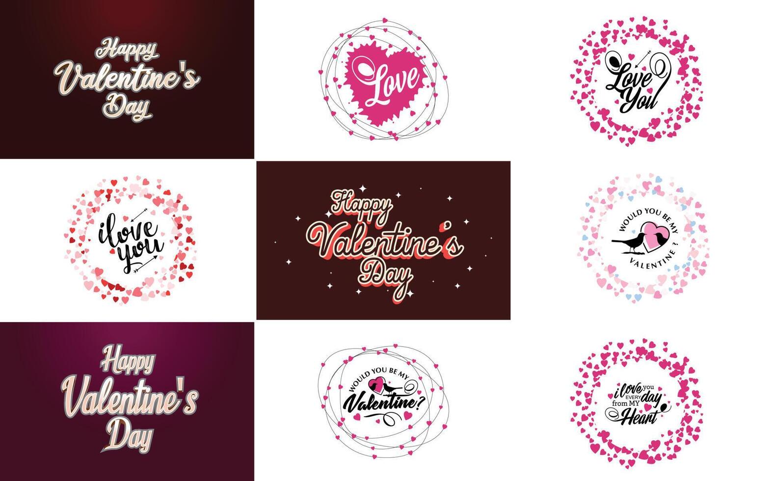 Be My Valentine Valentine s holiday lettering for greeting card vector