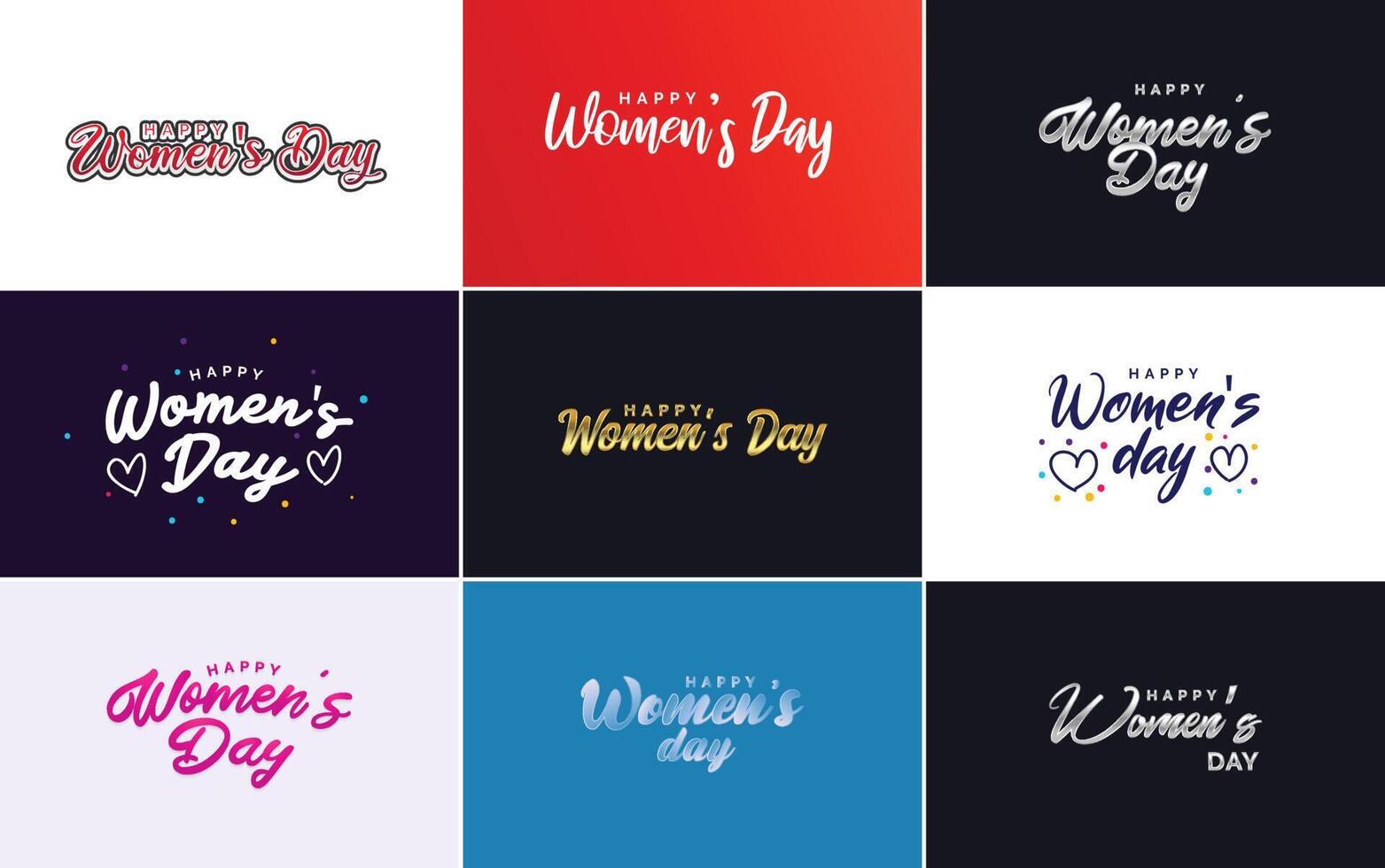 Happy Women s Day design with a realistic illustration of a bouquet of flowers and a banner reading March 81 vector