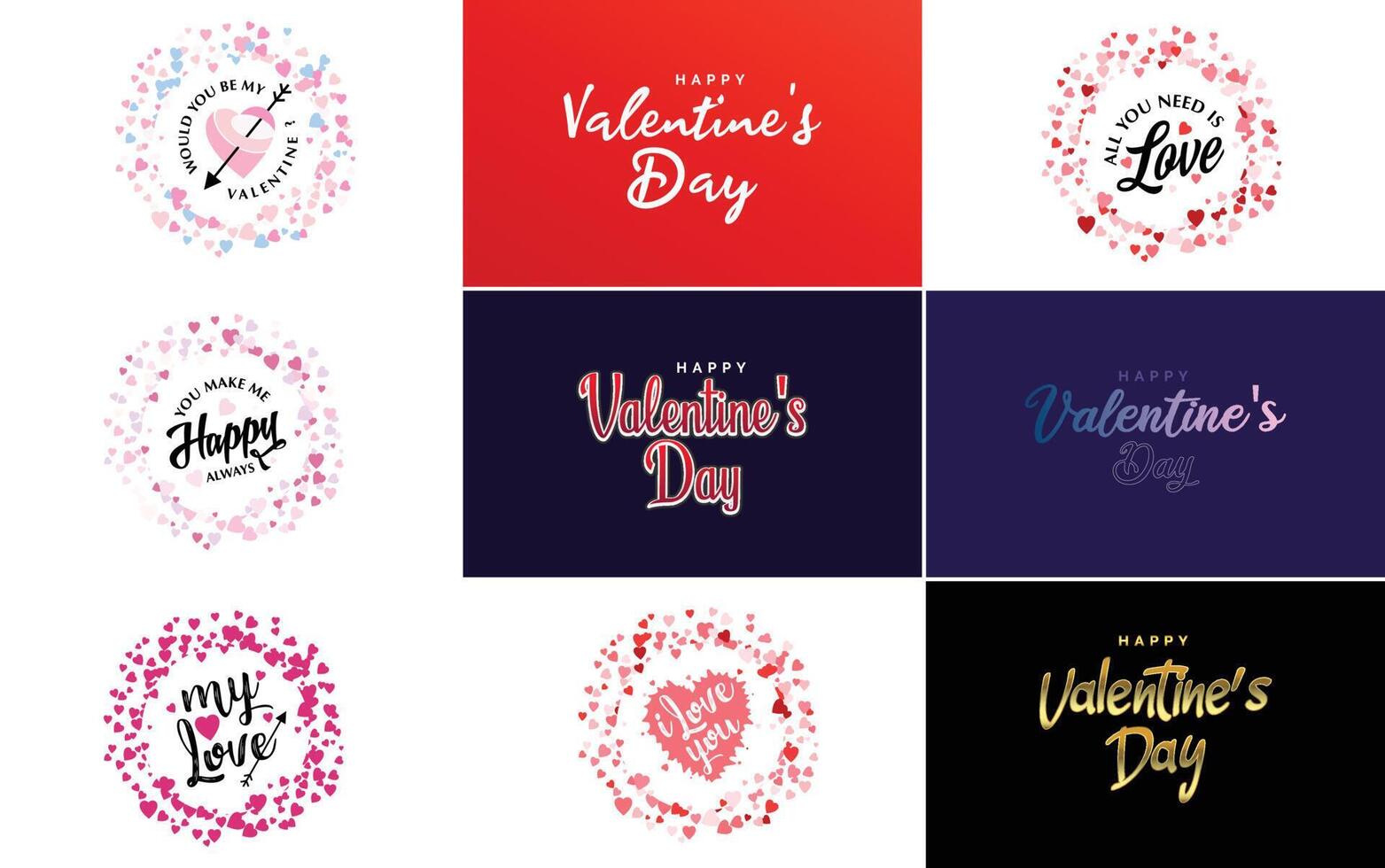 Love word art design with a heart shaped gradient background vector