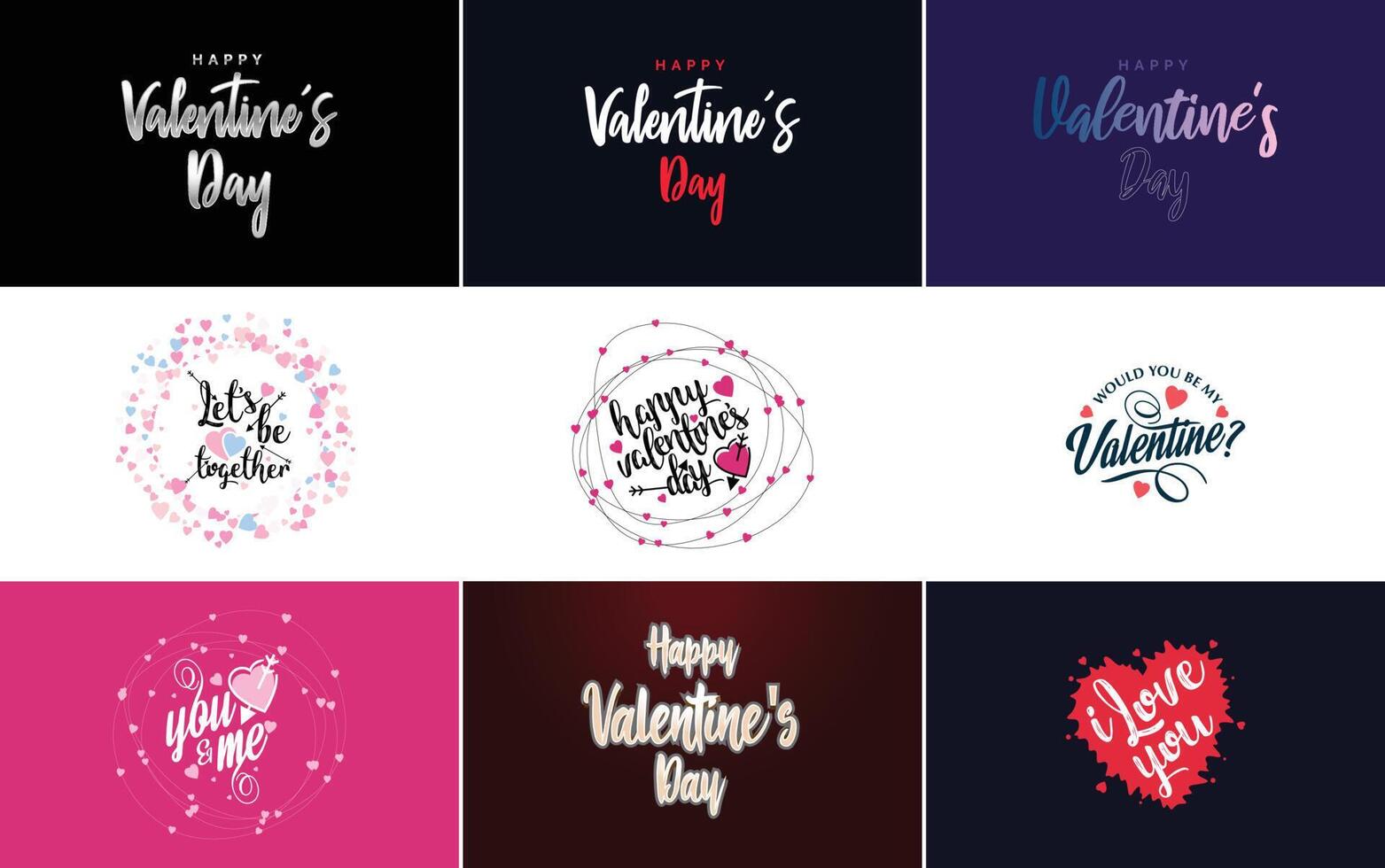 Be My Valentine lettering with a heart design suitable for use in Valentine s Day cards and invitations vector