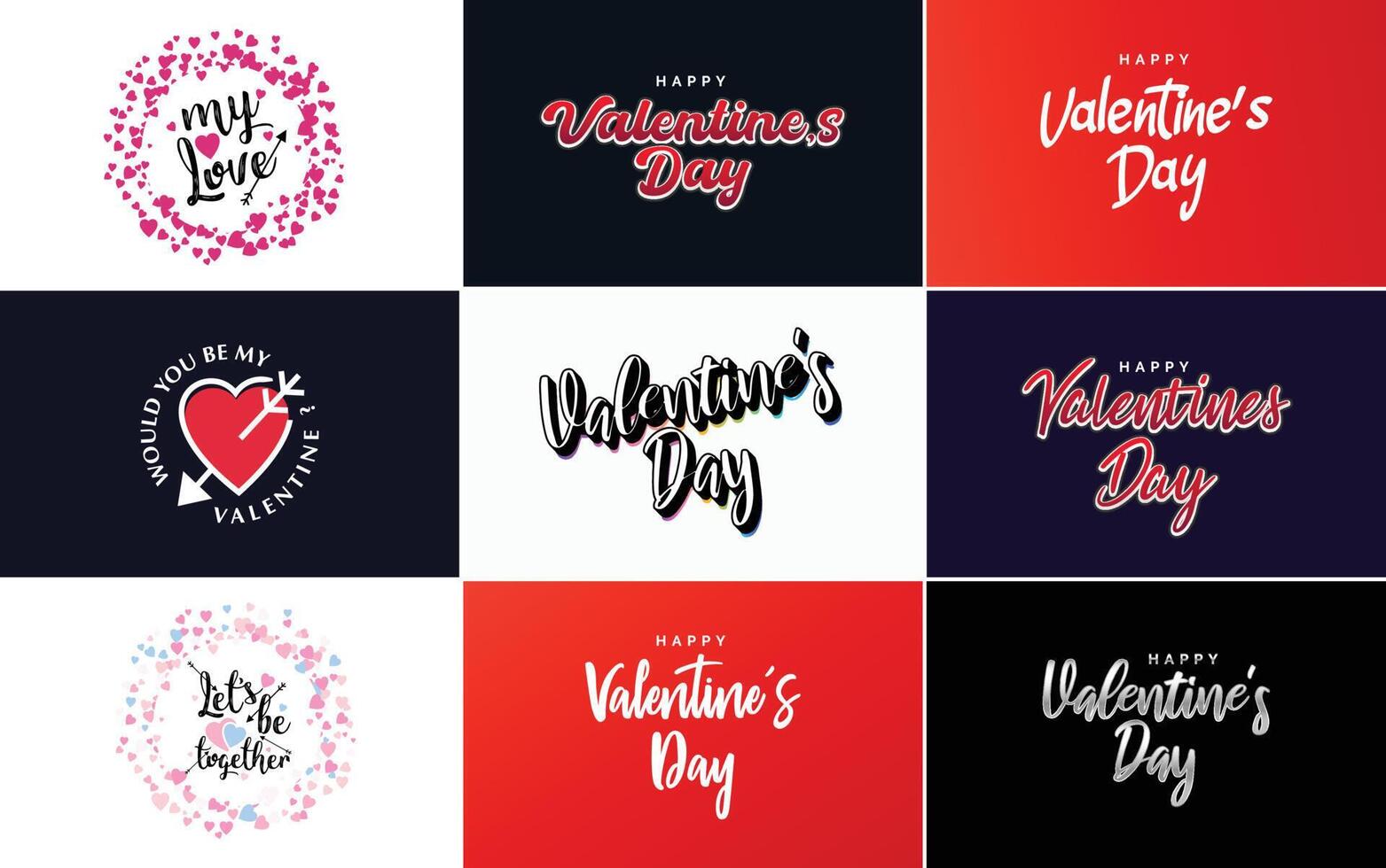 illustration of a heart shaped wreath with Happy Valentine s Day text vector
