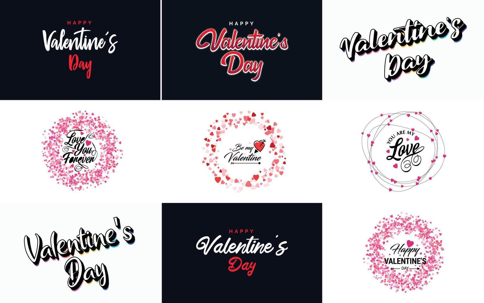 Love word hand drawn lettering and calligraphy with a cute heart on a red white and pink background Valentine s Day template or background suitable for use in Love and Valentine s Day concepts vector