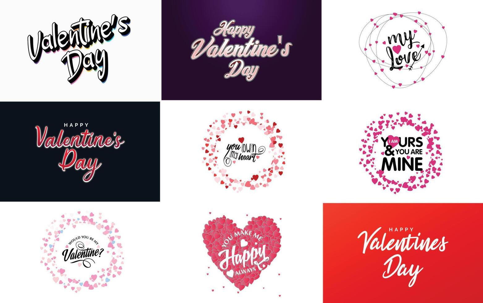 Be My Valentine lettering with a heart design suitable for use in Valentine s Day cards and invitations vector